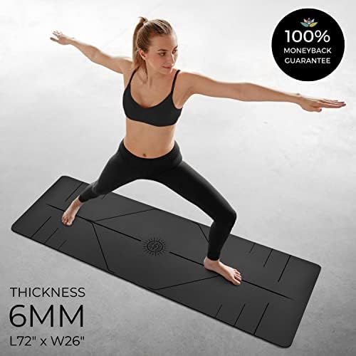 Plyopic Ultra-Grip Pro Yoga Mat – ekstremne neklizajuće performanse. Udoban i otporan na znoj. Linija Poravnanja.