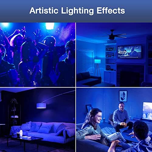EvaStary 2 Pack A19 LED plava sijalica, 9WATT LED plava svjetla, E26 osnovna sijalica, sijalice u boji za