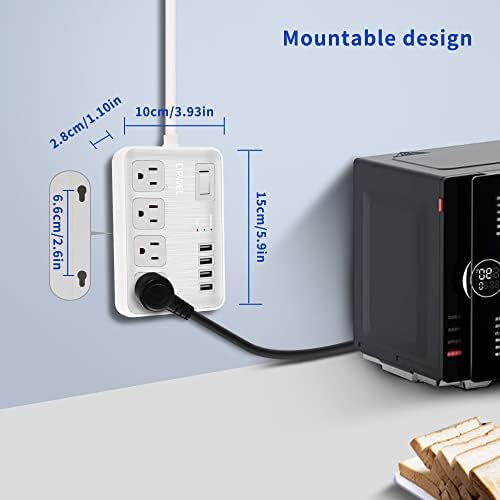 Provodnik za zaštitu od prenapona sa USB priključcima, Produžni kabl 6 stopa, produžni produžetak, 4 više