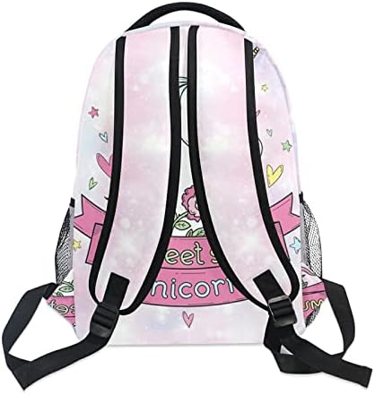 Zoeo Girls School Backpack Unicorn Magic Galaxy Ružičasta torba za knjige Pješačka putovanja za student