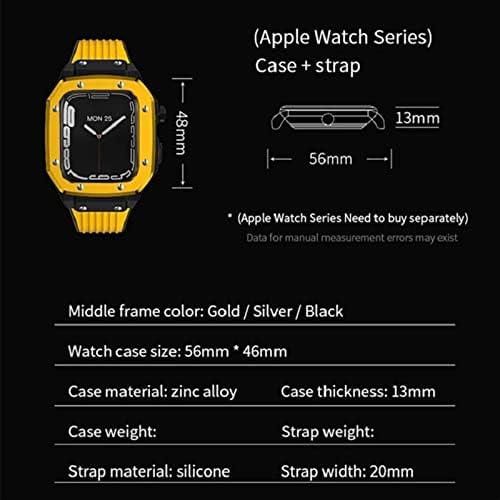 HOUCY za Apple Watch Band Series 7 45mm Modifikacija mod komplet za sat za muškarce za muškarce Žene Legura