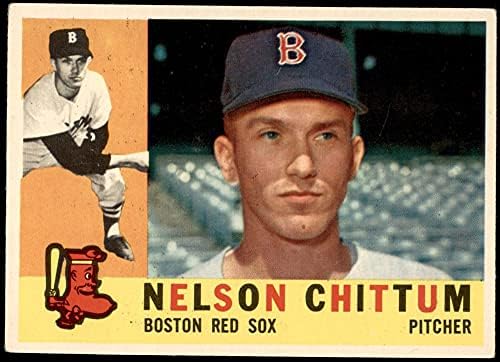 1960. topps 296 Nelson Chittum Boston Red Sox Ex + Red Sox