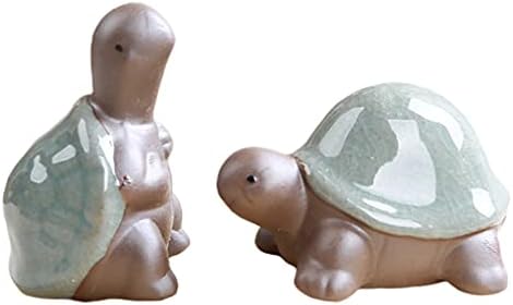 AMOSFUN 2PCS mini pužne figurine keramičke minijaturne puževe ukras čaj čaja ukrasi bajke minijaturne životinje