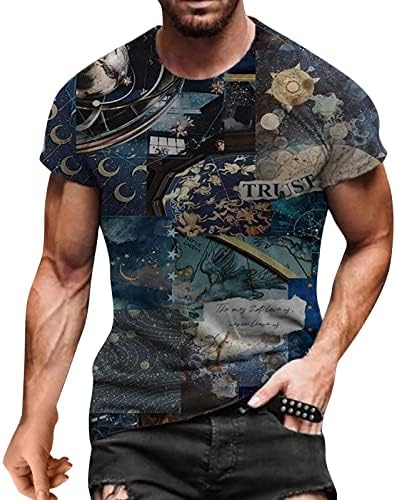 Majice za muškarce Grafički vrhovi proljeće i ljeto TEE casual modne retro košulje s kratkim rukavima
