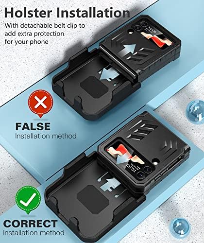 za Samsung Galaxy Z-Flip4 5G Case: vojna zaštita od udara futrola za mobilni telefon sa postoljem & amp;