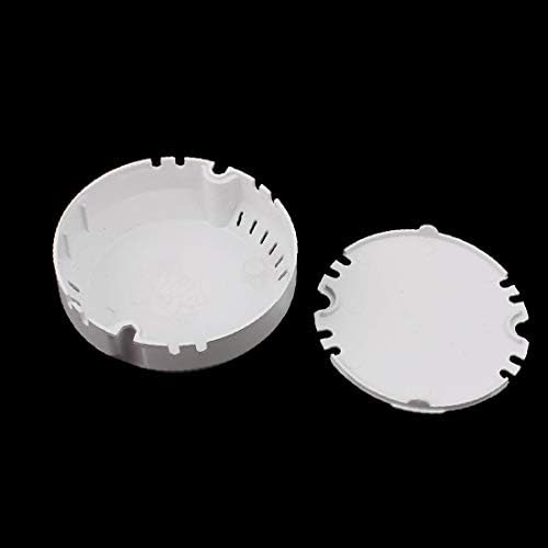 X-DREE 2pcs 65 x 23mm bijela plastična kutija okruglog oblika za Led drajver za napajanje(2pcs 65 x 23mm