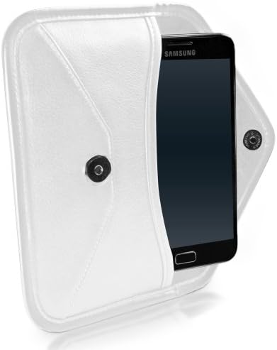 Boxwave Case kompatibilan s Umidigi F1 Play - Elite kožna glasnik torbica, sintetička kožna poklopac koverte za kovertu za Umidigi F1 Play - bjelokosti bijeli