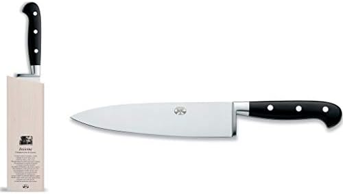 Coltellerie Berti Insieme 8 kuharski nož sa magnetiziranim drvenim blokom - crni lucite