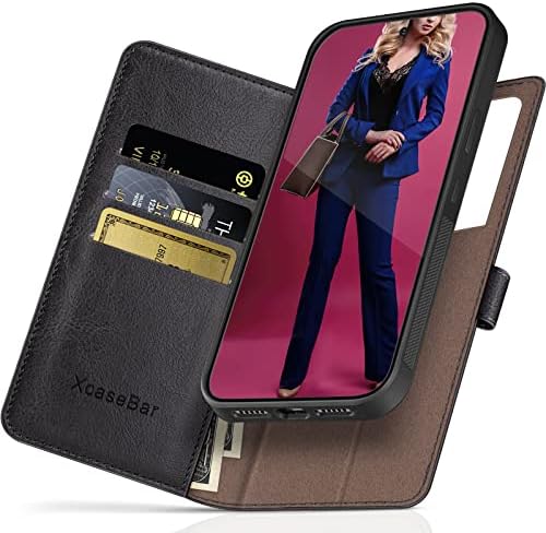Xcasebar 2-in-1 odvojiv za Samsung Galaxy S22 5G novčanik s 【RFID blokiranje】 Držač kreditnih kartica, Flip