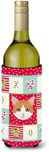 Caroline's CH5116Literk Europska kratkodlaka Mačka Love Wine Bottle Hugger, Crvena, Bočija hladnjaka za