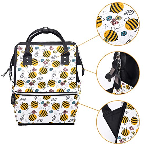 Slatke pčele iz crtanih pčela za žene, putni torbe za laptop muškarci, knjigovodstveni školski ruksak, raznobojni,