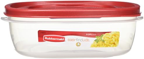 Rubbermaid 7J71 lako pronađite kvadratni poklopac sa 9 šoljica za skladištenje hrane i poklopac