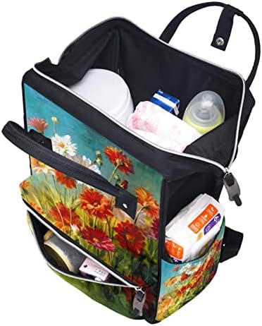 Guerotkr putnički ruksak, vrećice za pelene, ruksačka torba za pelene, cvijeće biljni akvarelni uzorak