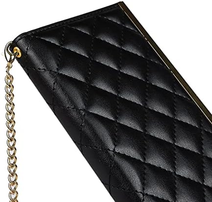Xyx torbica za novčanik za iPhone 11 Pro, naramenice preko ramena luksuzna izdržljiva PU kožna preklopna navlaka sa skrivenim ogledalom za iPhone 11 Pro, Crna