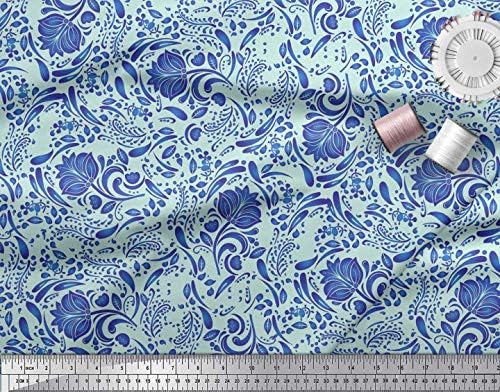 Soimoi pamuk Jersey tkanina lišće & amp ;cvjetni umjetnički dekor tkanina štampane Dvorište 58 inčni širok