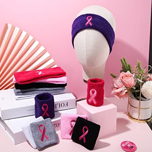 24 komada narukvice za svijest o raku dojke i 12 komada traka za glavu od frotira za oboljele od raka, pokloni