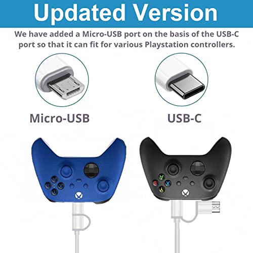Yanzhi PS5 / PS4 punjač za punjenje kabl za punjenje 2 Pakovanje za Playstaion 4/5, PS4 Slim / Pro, Xbox / Xbox One / Xbox serije X / Xbox serije S