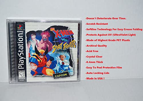 LOKI Premium Single disks zaštita za Video igre plastične futrole za prikaz kompatibilne sa: PlayStation 1 PS1 / Sega Dreamcast | Music CD Jewel | 10 Pack
