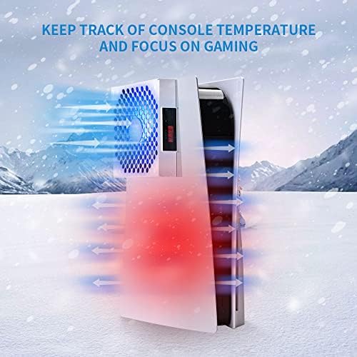 G-STORY PS5 ventilator za hlađenje, PS5 Fan Cooler sistem, brzina ventilatora automatski podešena temperaturom,