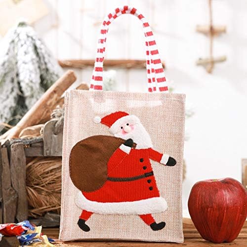 Ekstra velike drvene perle Garland Xmas Candy torbe poklon dekor božićne tkanine bombonske torbe vesele
