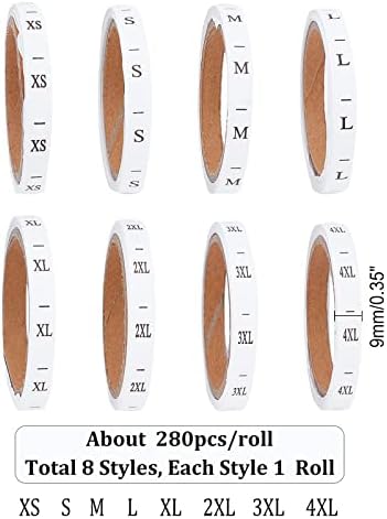AHANDMAKER 2240 kom tkane oznake veličine odjeće, XS-4XL oznake veličine šivanja tkanine vezene naljepnice