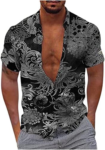 Muška Havajska cvjetna košulja 2023 kratki rukav sa dugmadima modni labavi Casual bluze na plaži za ljetni