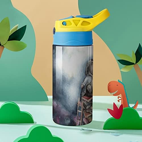 Hippo svijetli zvijezdama boca za vodu od nehrđajućeg čelika šalica za kavu s slamom za kućne sportske putovanja