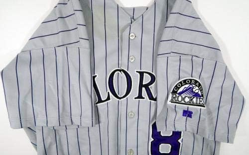 2000 Colorado Rockes Brent Mayne 8 Igra Polovni sivi dres - igra Rabljeni MLB dresovi