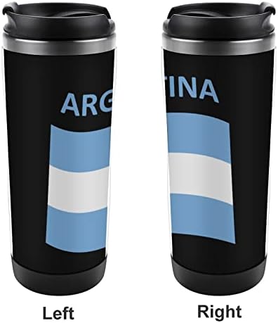 Zastava države Argentina TURNSKA ŠILA Nehrđajuće čelik Izolirana kafa sa poklopcem 13oz / 380ml