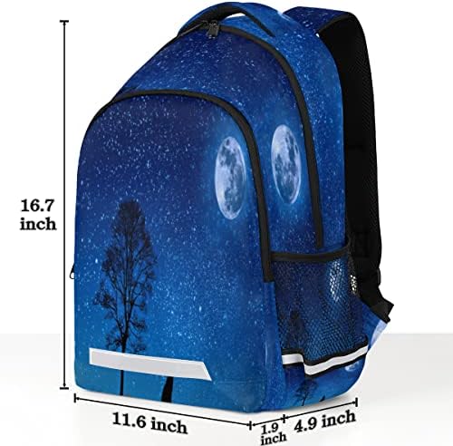 CFPolar Galaxy Animal Wolf Roksak sa školskim ruksak za prijenosnog pretinca za žene Muškarci Studenti Tinejdžeri Djevojke dječake