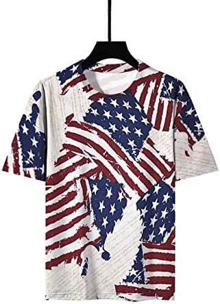 Casual T Shirt Teen Djevojke kratki rukav brod vrat SAD Dan nezavisnosti zvijezda grafički prugasta bluza