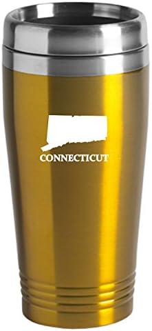 LXG, Inc. Connecticut-State Outline-16 oz. Putnicu za rušenje Tumbler-Zlato