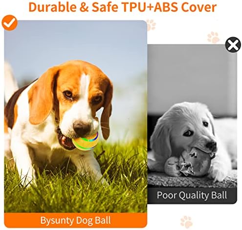 Bysunty interaktivna igračka za pseću loptu za srednje male pse, aktivna kotrljajuća Lopta sa osvjetljenjem