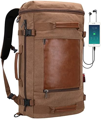 WITZMAN putni ruksak sa USB priključkom za punjenje veliki ruksak za nošenje na platnu ruksak za prtljag Fit 17 inčni Laptop za muškarce