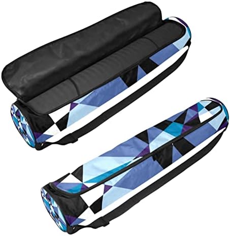 Yoga Mat torba, plava Gemetric uzorak Vježba Yoga Mat Carrier full-Zip Yoga Mat torba za nošenje sa podesivim