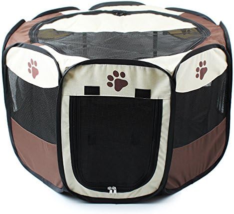 Wowowmeow Sklopiva 8 ploča PET playpen prijenosni kavez za pse sa vratima sa zatvaračem za mačke, zečeve