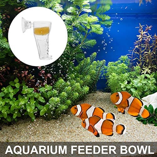 ULTECHNOVO dodatak za akvarijum-akvarijum za akril Feeder Cup pantalone oblik posude za hranu za ribu Blood