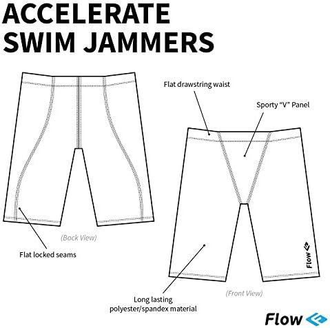 Flow Accelerate Swim Jammers za dječake-veličine 21 do 32 Swimming Jammer kratke hlače u Crnoj, tamnoplavoj i plavoj boji
