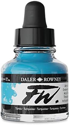 Daler-Rowney FW akrilna tinta za umjetnike, 1 oz, tirkizna
