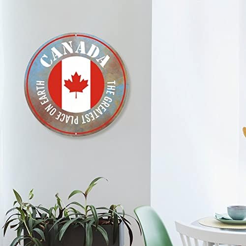 Najveće mjesto na Zemlji Metal znak Kanada Flag Welcome Wof Well Art Farm The Weart Art Farmhouse Wearheat