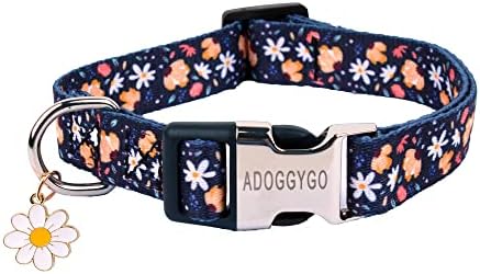 Adoggygo ovratnik za velike pse - jedinstveni cvjetni uzorak slatki pas ovratnik za kućne ljubimce Podesivi