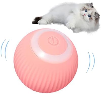 ZALBYUY inteligentna Interaktivna Lopta za igračke za mačke sa LED svjetlima, igračke za mačke, automatska