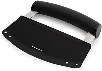 Klinčić mezzaluna nož sa zakrivljenim oštricom od nehrđajućeg čelika sa ergonomskom ručkom, 6 inča, crna
