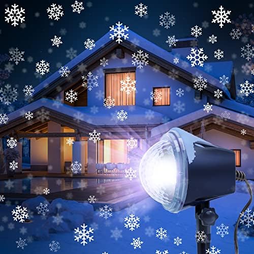 Frandek Božićne svjetlo za snijeg Svjetla na otvorenom, LED svjetla snijega Vodootporna ukrasna božićna
