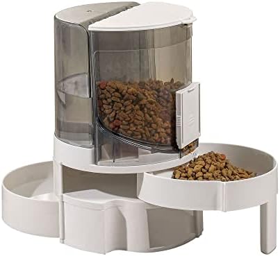 Junbec-Set gravitacionih hranilica za kućne ljubimce, veliki plastični Automatski dozator suvog kapaciteta 1 litar posude za hranu i pijte 1 litar vode 2 u 1 za male i srednje pse više mačaka