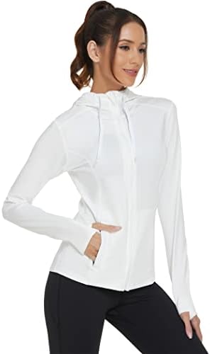 Mokermi ženska jakna za trčanje puna zip atletska kapuljača lagana sportska odjeća za sportsku jogu vježbanje