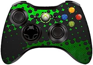 Gadgeti omotaju štampanu vinil naljepnicu kože samo za Xbox 360 kontroler - crne i Zelene tačke