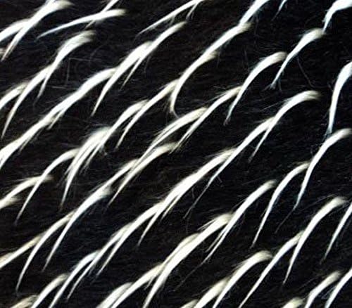 Umjetna lažna krznena tkanina duga gomila 2 tona šiljka crno bijela / 60 široka / Prodaje se po dvorištu