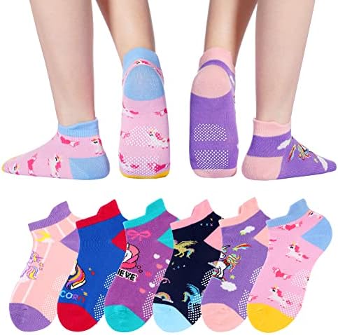 Eyean Deca Gležanj Pamučne Čarape Slatka Životinja Uzorak Meke Neklizajuće Dečaci Devojke Ne Pokazuju Čarape 6 Parovi