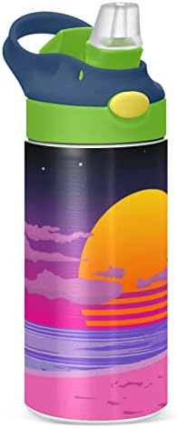 Sunset Plam Kids Boca vode, BPA-vakuum izolirana voda od nehrđajućeg čelika sa slamnom poklopcem dvostruka